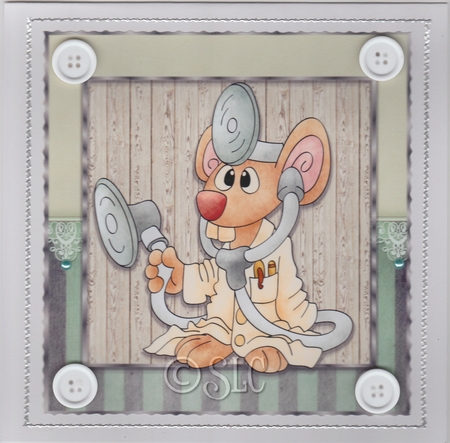 Get Well Soon Doctor Mouse 8x8 by Susan Cummings