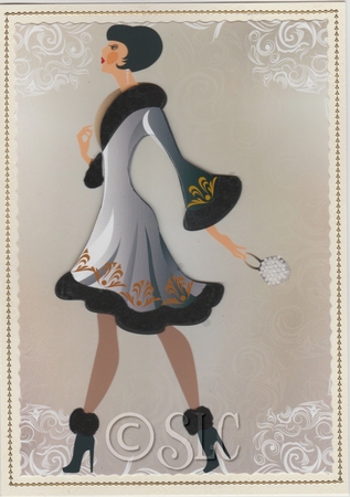 Beautiful Fashion Lady Dressed in Silver by Susan Cummings