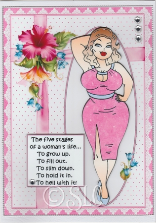 Foxy Mama and the Five Stages of Woman Quick Card by Susan Cummings