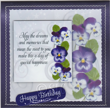 Purple Pansies Mini Kit by Susan Cummings
