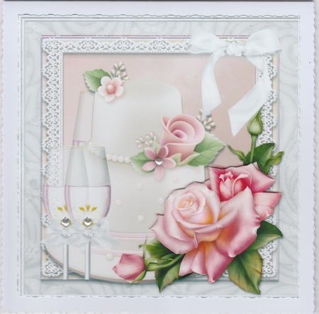 Beautiful Wedding Pink 8x8 by Susan Cummings
