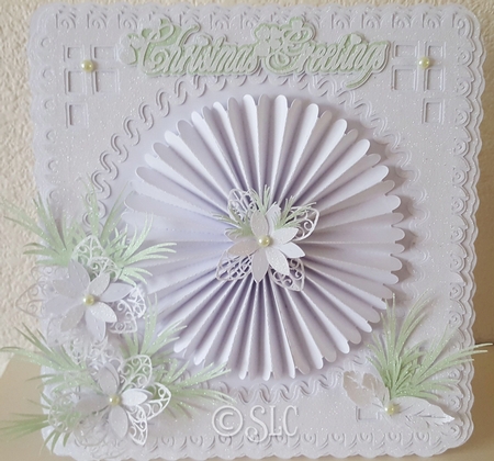 Poinsettia Rosette Card, All file formats by Susan Cummings