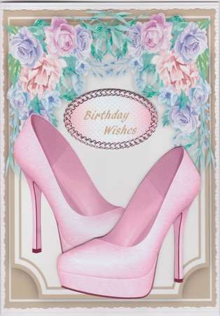 Beautiful Pink Shoes and Flowers  by Susan Cummings