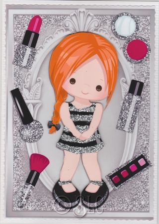 Beautiful Red Haired Make Up Girl by Susan Cummings