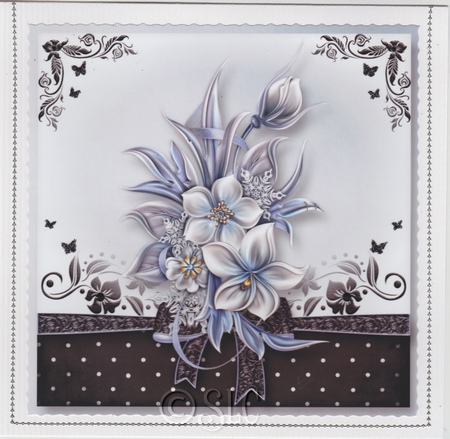 The Gift Of Winter Florals 8x8 by Susan Cummings