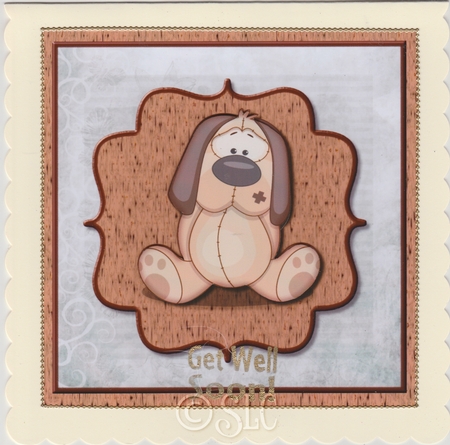 Cute card Topper Doggie by Susan Cummings
