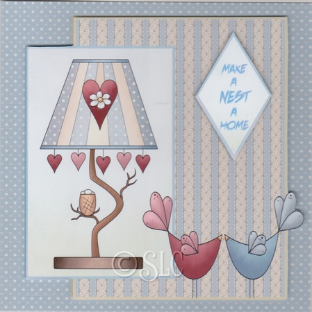 MAKE A NEST A HOME FOLD CARD KIT by Susan Cummings
