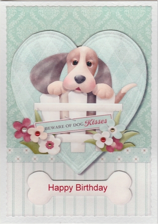 Beware of dog kisses Quick Card by Susan Cummings