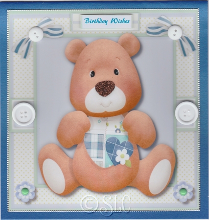 Adorable bear with Heart  by Susan Cummings