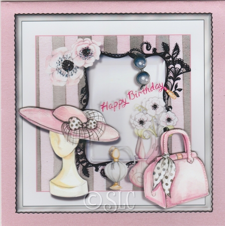 Pink Dresser & Mirror by Susan Cummings
