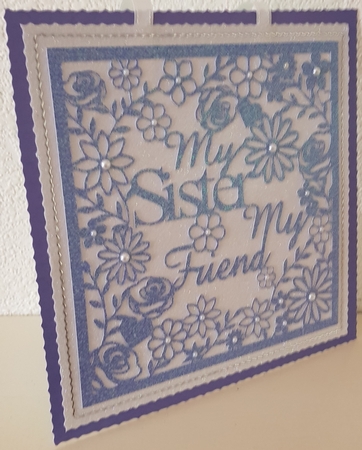 My Sister , My Friend Card Topper by Susan Cummings