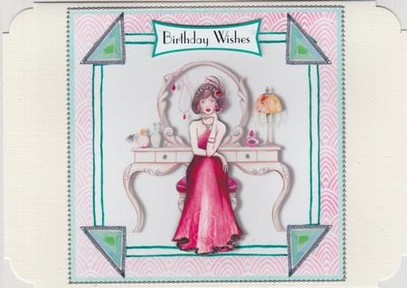 Art deco Mothers day topper for 6 x 6 card by Susan Cummings