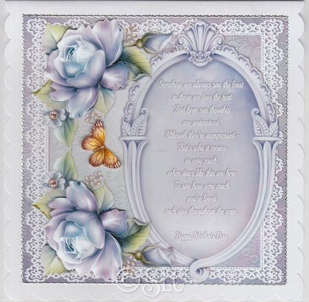 Beautiful Blue Roses Mothers Day 8x8 by Susan Cummings