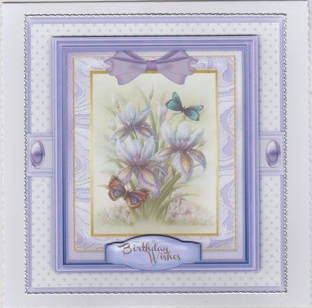 Beautiful Lilac Itises and Butterflys  by Susan Cummings