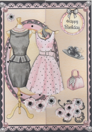 Classic Pink & Black Fashion by Susan Cummings