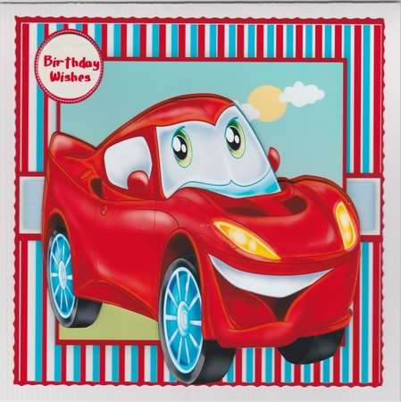 Lovely Red Toon Car by Susan Cummings