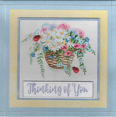 Beautiful Flower Basket 2 - Mixed Sentiments Mini Card Kit by Susan Cummings