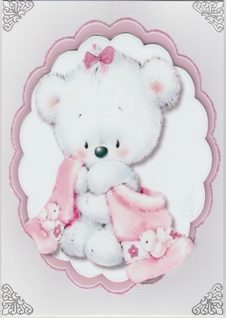 Pink and Blue Cute Teddys Toppers  by Susan Cummings