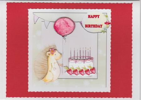 Birthday - Hedgehog by Susan Cummings