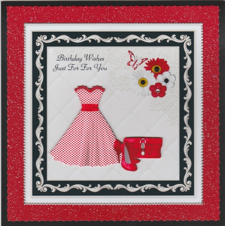 Red & White Dress and Shoes by Susan Cummings