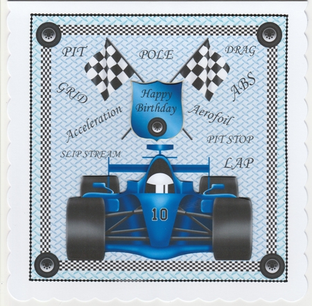Blue Fathers Day/Birthday  F1 card front by Susan Cummings