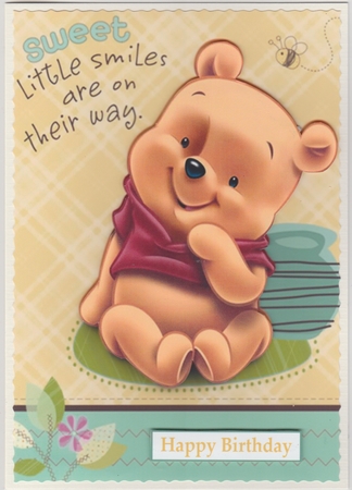 Baby Winnie the Pooh A5 Quick Card by Susan Cummings