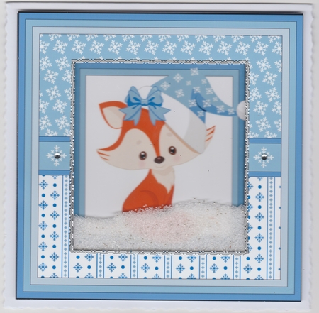Cute little fox in a Santa Hat by Susan Cummings