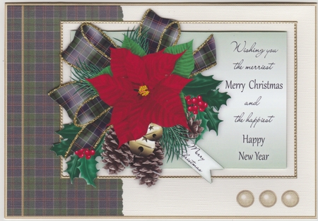 Tartan Christmas Card Mini Kit by Susan Cummings