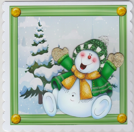 Glitter Snowman 8x8 Mini Kit  by Susan Cummings