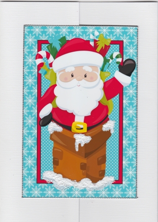 Santa Toppers Set 2  (Two 6 X 4 card toppers and sayings) by Susan Cummings