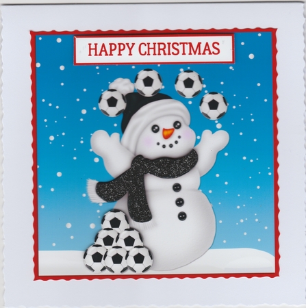 FOOTBALL SNOWMAN QUICK CARD SHEET 6 by Susan Cummings