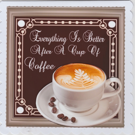 Yummy Cup Of Coffee 8x8 by Susan Cummings