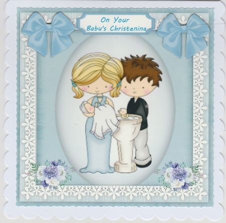 On your Babys Christning , Blue by Susan Cummings
