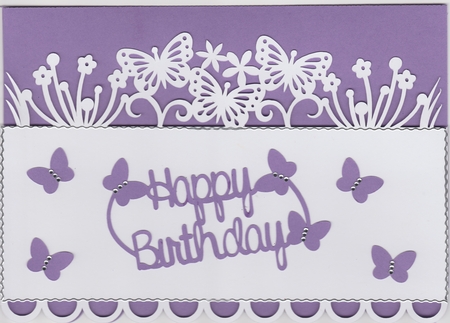 Butterflies & Flowers Panel Card by Susan Cummings
