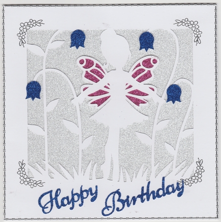 Bluebell Fairy Aperture Card by Susan Cummings
