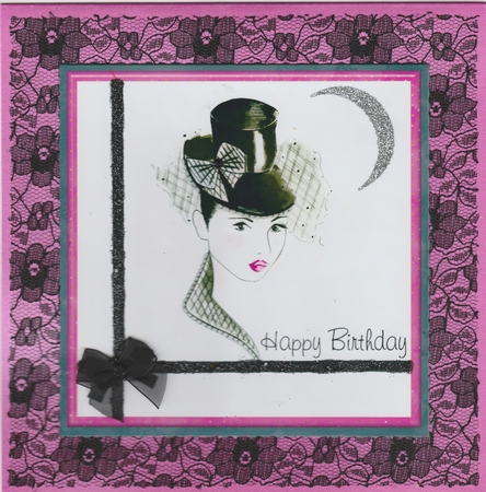 Happy birthday - glamorous lady by Susan Cummings
