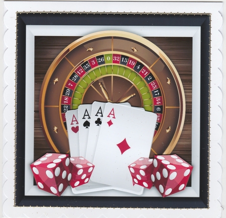 Poker & Roulette 8x8 by Susan Cummings