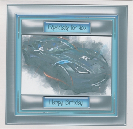 Dream Car 7x7 Card Front Topper by Susan Cummings