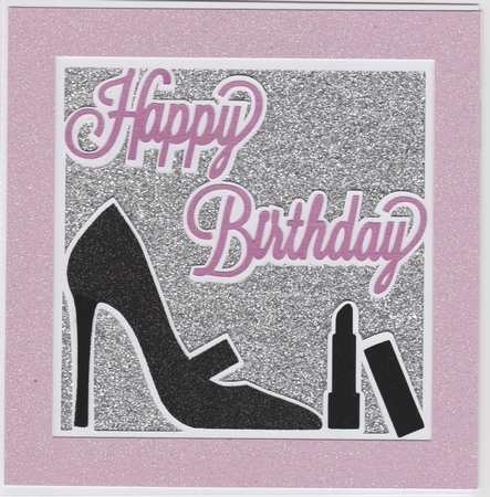 Shoe & Lipstick Aperture Card by Susan Cummings