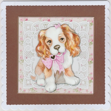 Have A Doggone Great Birthday Topper Plus Insert (Brown/white) by Susan Cummings