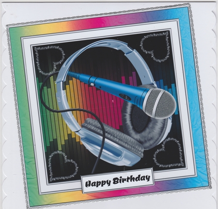 Music Star 8x8 Card Front by Susan Cummings