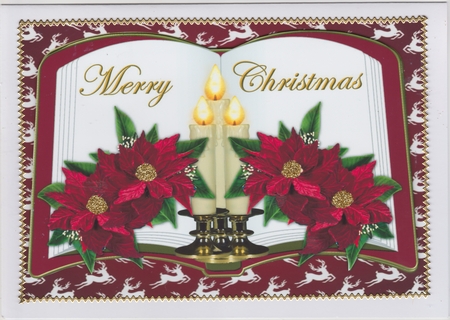Christmas Book  3 candles Mini Kit by Susan Cummings