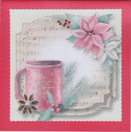 Sheet Music Watercolour Christmas Quick Topper BK 1 by Susan Cummings