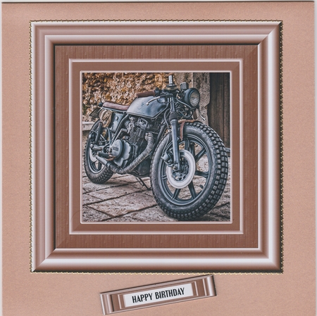 Motorcycle Birthday/Fathers Day Topper by Susan Cummings