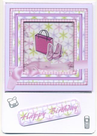 Born to Shop Birthday Shaker by Susan Cummings