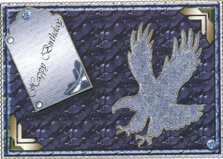 Eagle Male Birthday / Good Luck Topper 3 by Susan Cummings