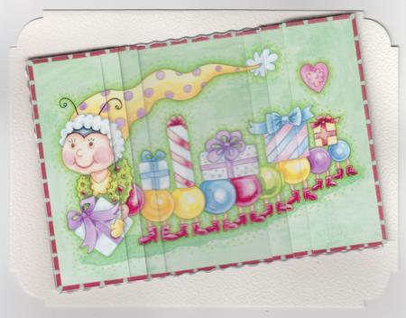 Christmas Caterpillar Side Stacker by Susan Cummings