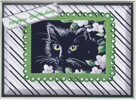 Black Kitten Triangle Pyramid by Susan Cummings