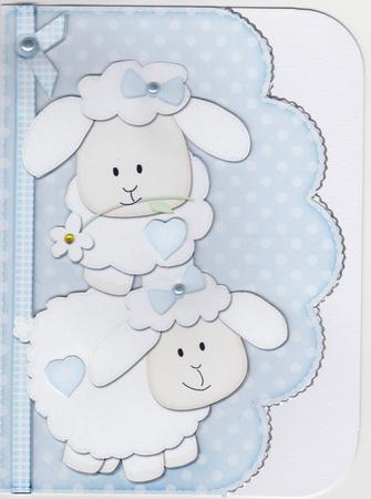 A4 Little Lamb Felties Scalloped Edge by Susan Cummings