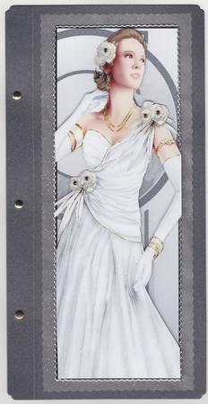 Art Deco Lady Rose (white) Large Dl by Susan Cummings